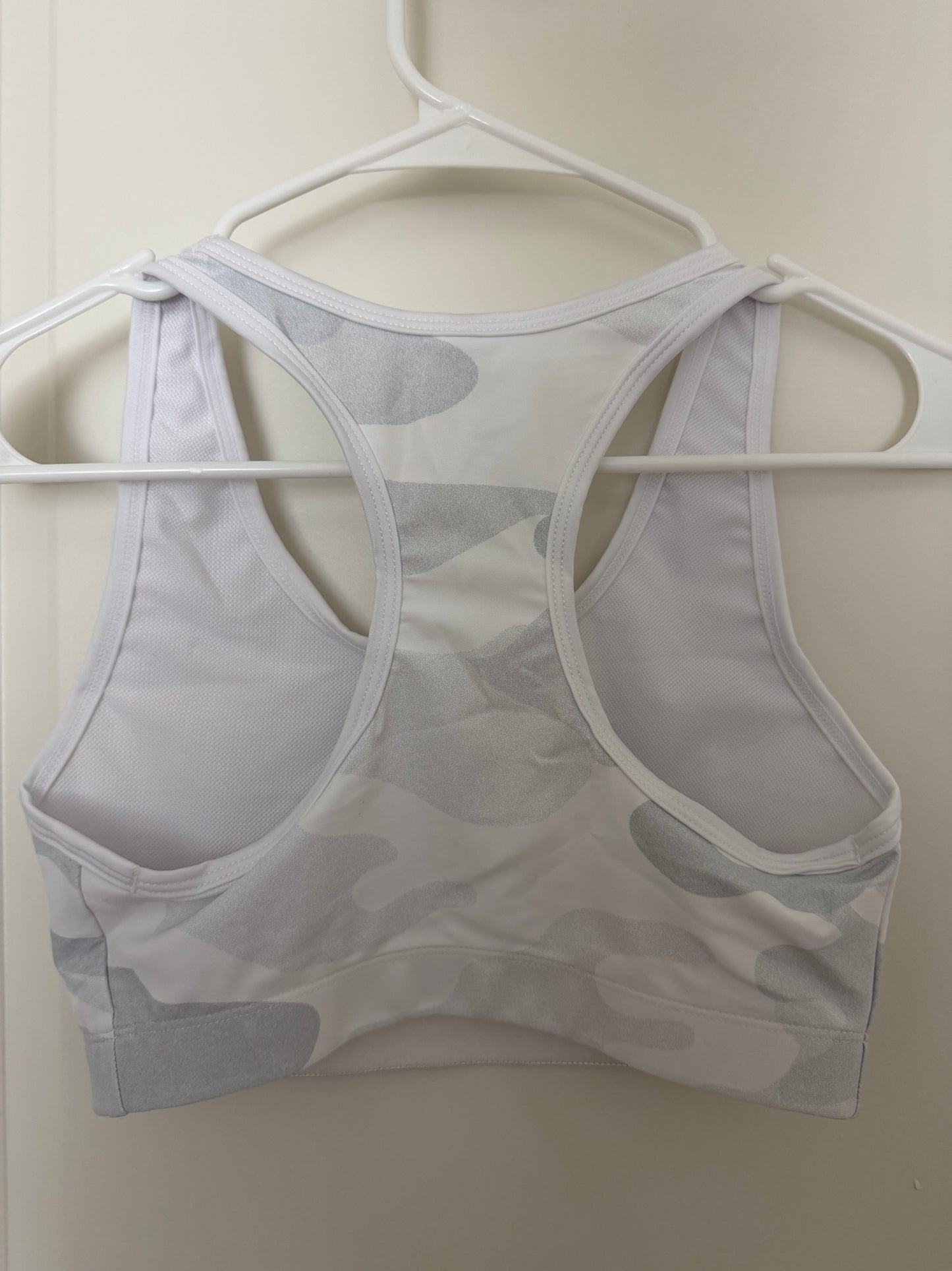 Women's White Camo Sports Bra