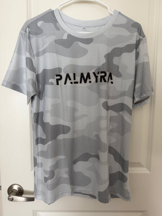 Men's Grey Camo Short Sleeve Run Shirt