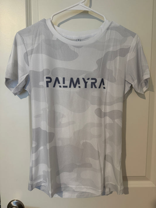 Men's White Camo Short Sleeve Run Shirt