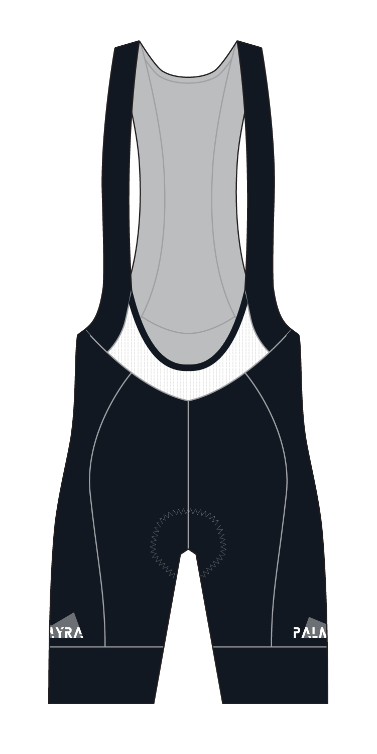 Women's Solid Black Cycling Bibs
