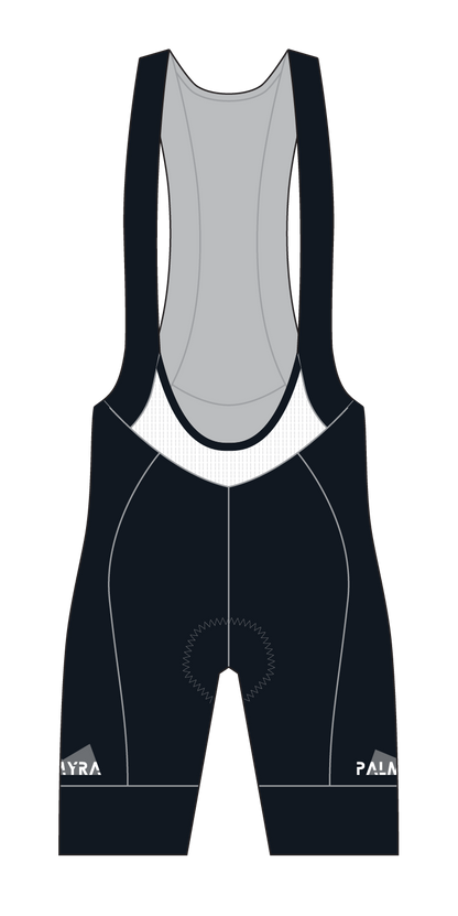 Women's Solid Black Cycling Bibs