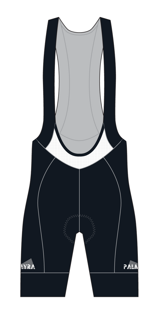 Men's Solid Black Cycling Bibs