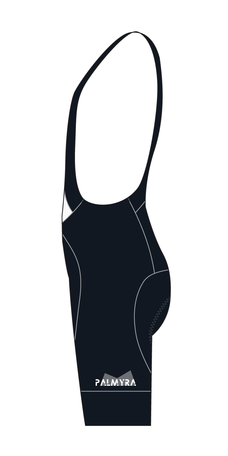Women's Solid Black Cycling Bibs