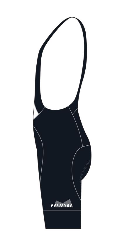 Women's Solid Black Cycling Bibs