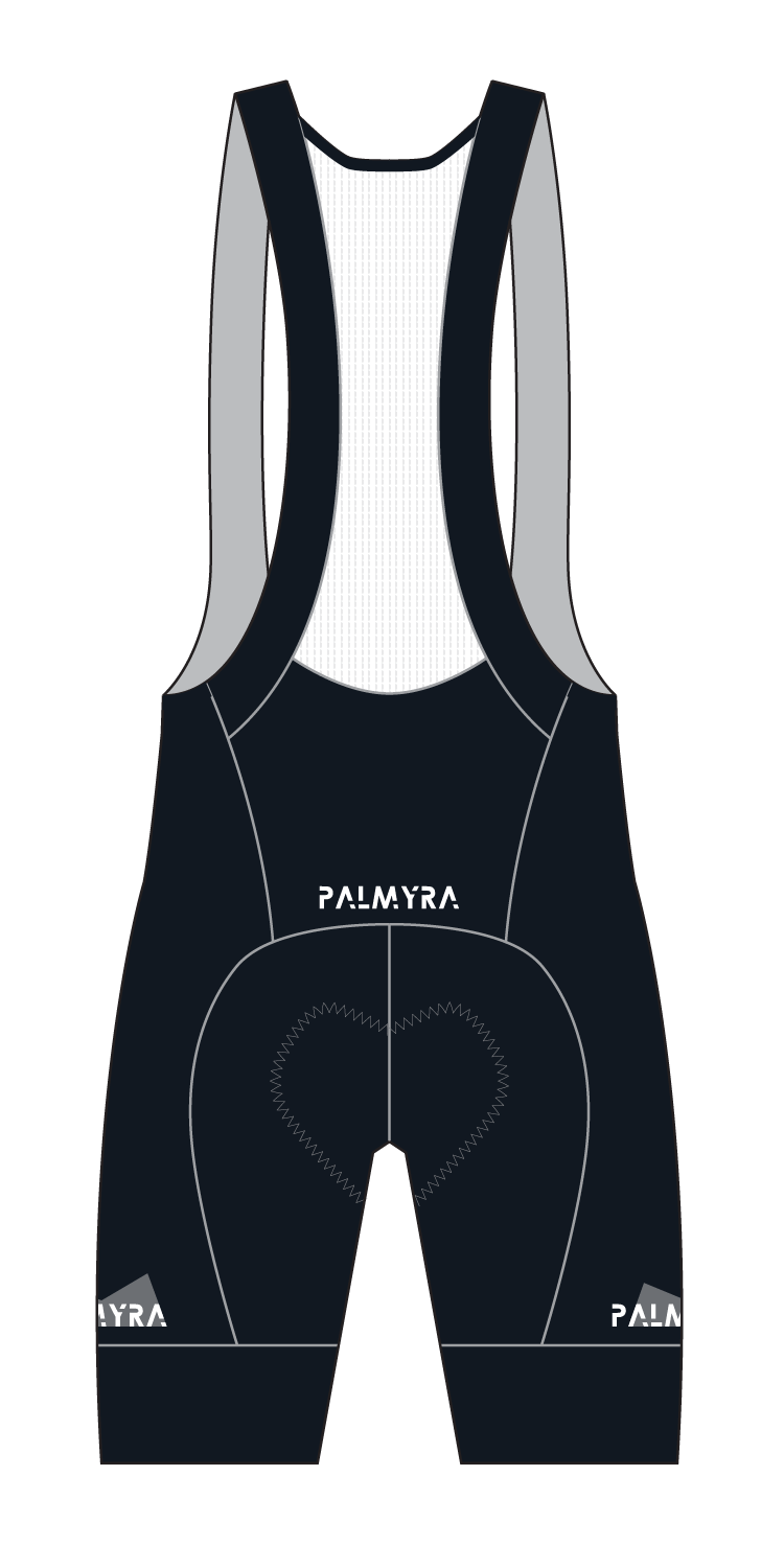 Women's Solid Black Cycling Bibs
