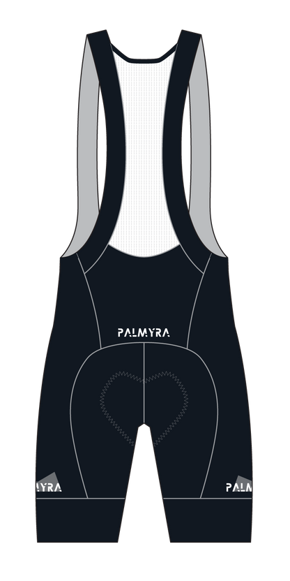Women's Solid Black Cycling Bibs